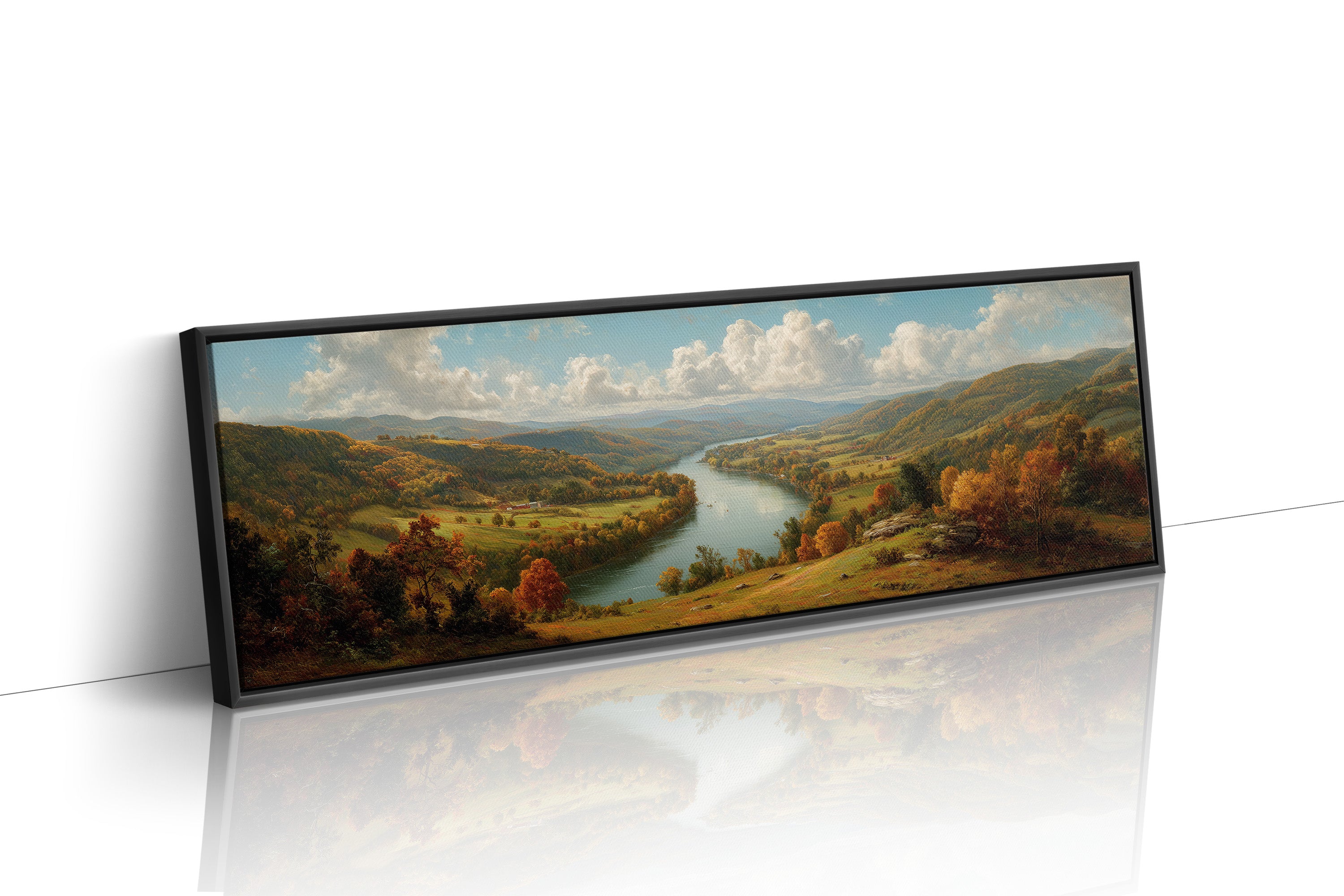 Autumn Valley Along The Riverbend