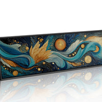 Celestial Currents In Gold And Blue