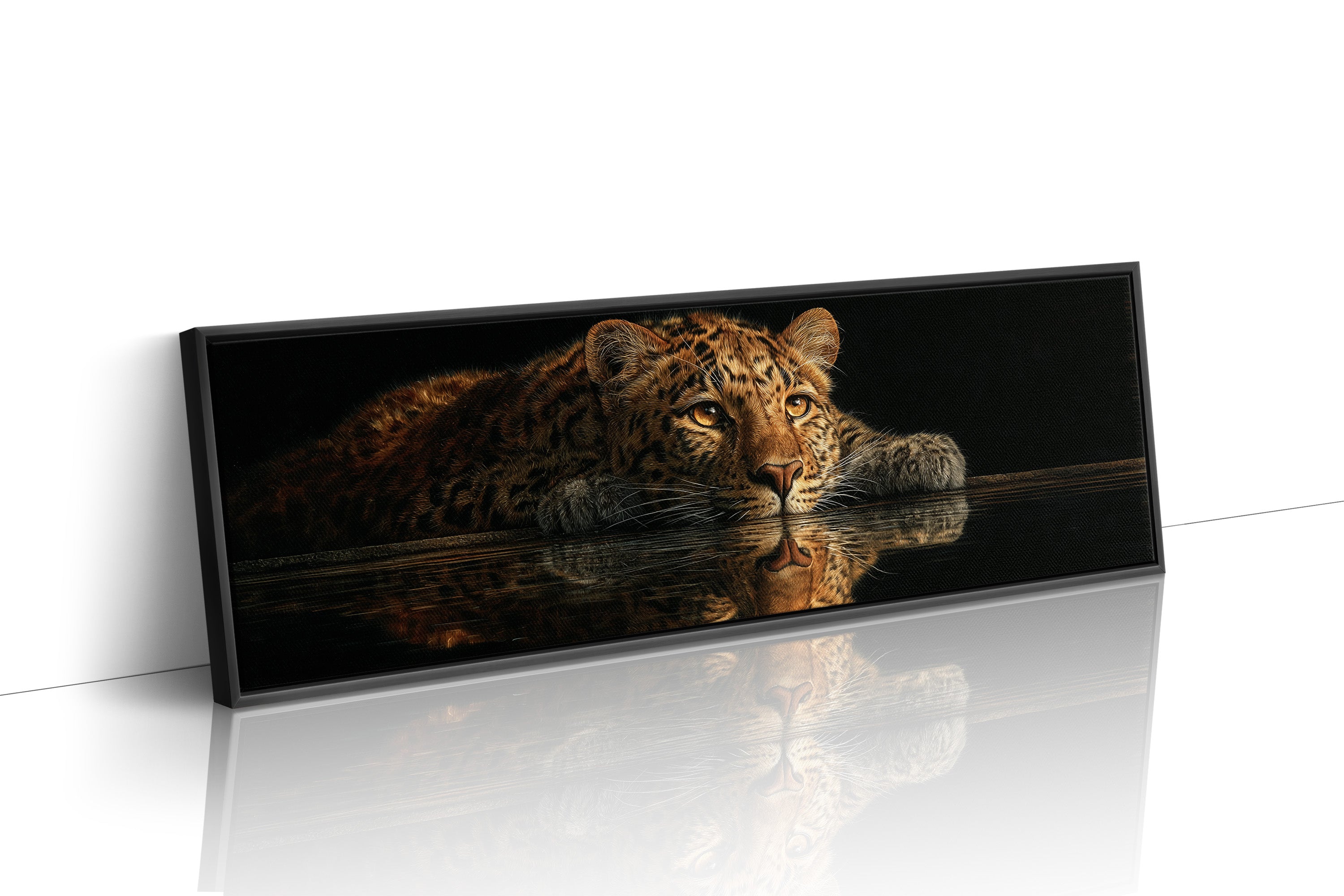 Resting Leopard Reflection