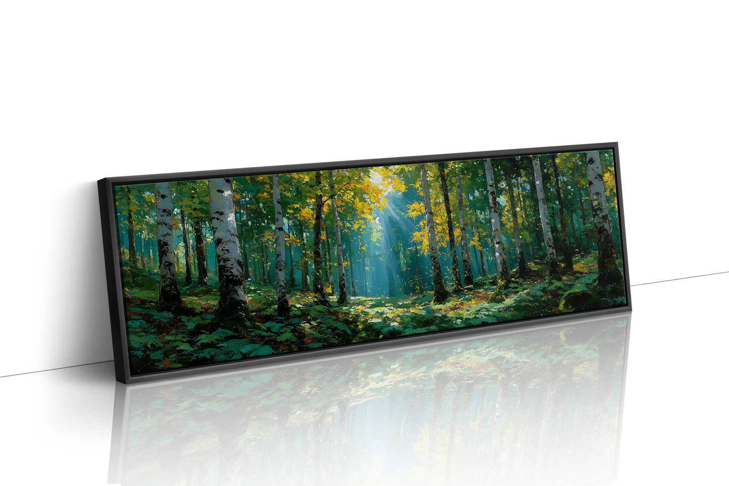Sunlit Birch Forest