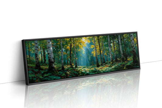 Sunlit Birch Forest