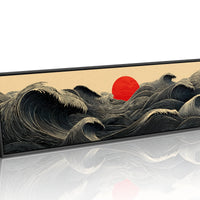 Waves Gather Before the Red Sun