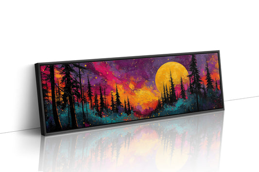 Moonrise Through Painted Fire