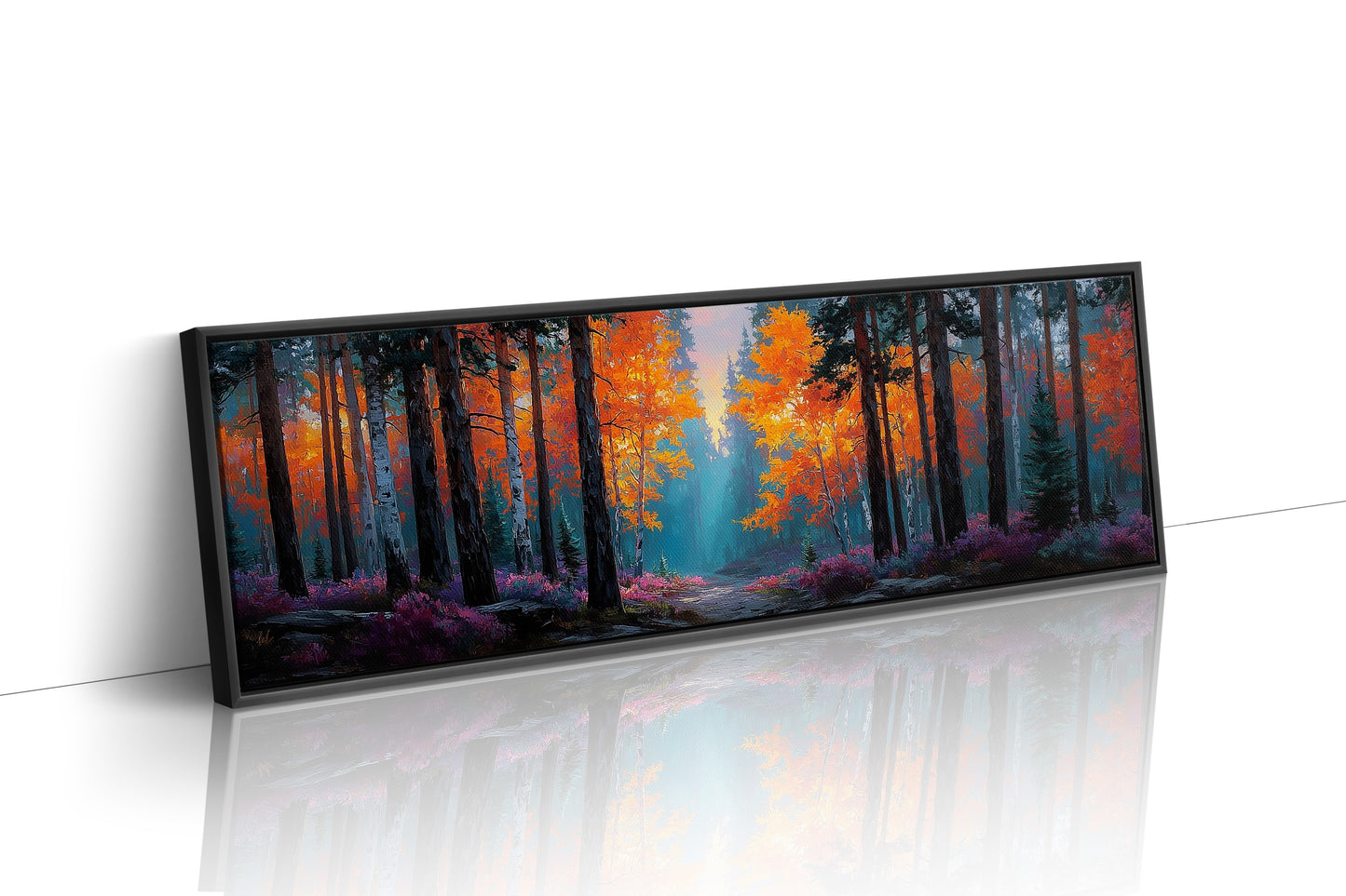 Firelight Through the Autumn Pines