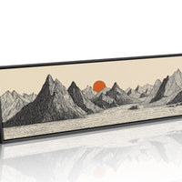 Sun Rises Over Carved Peaks