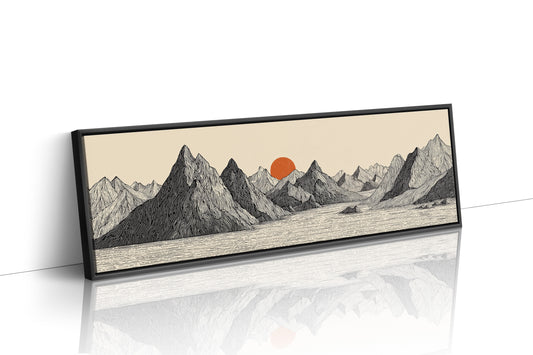 Sun Rises Over Carved Peaks