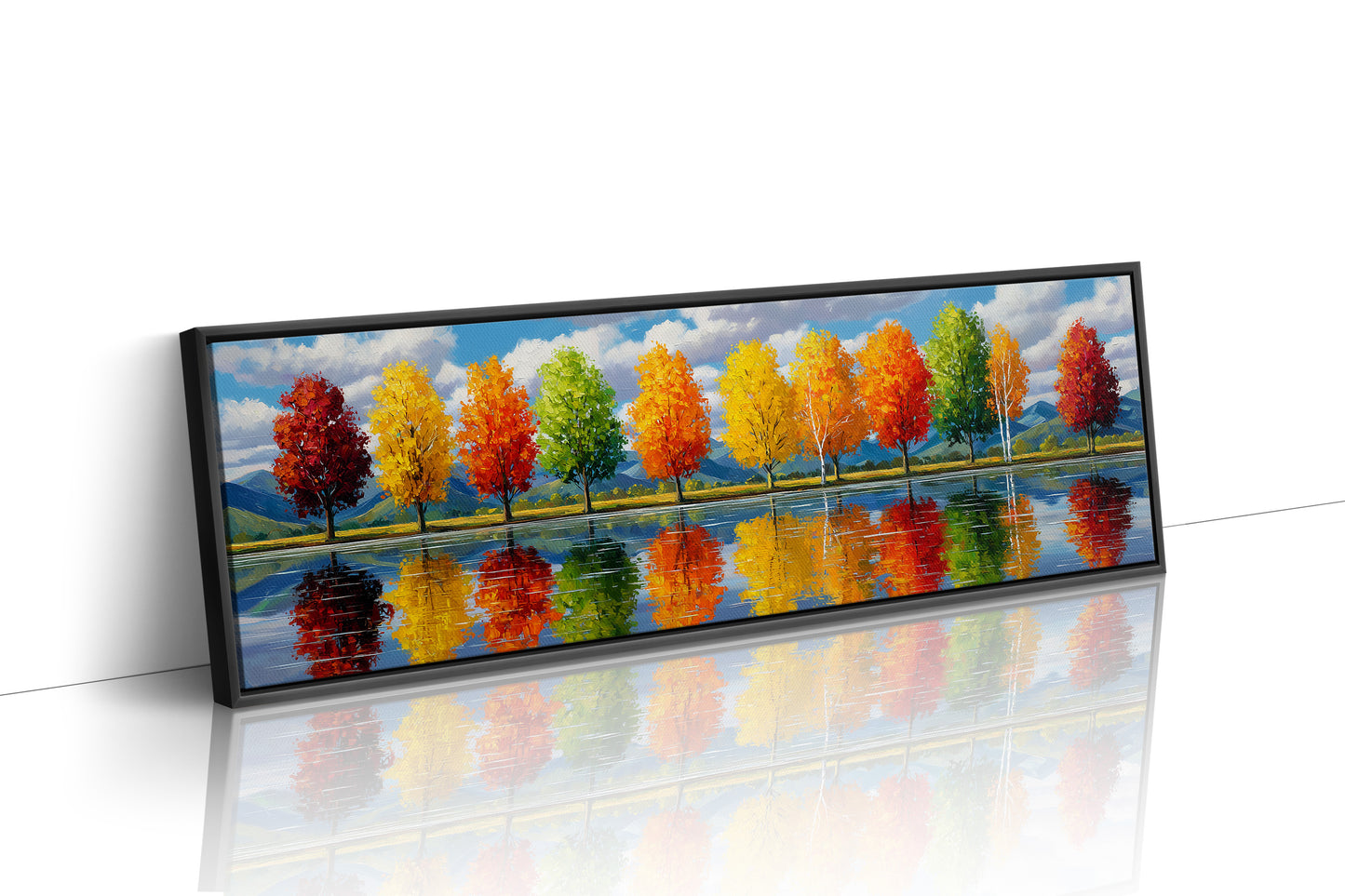 Rainbow Trees Along the Water