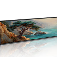 Windswept Tree Above Turquoise Shores