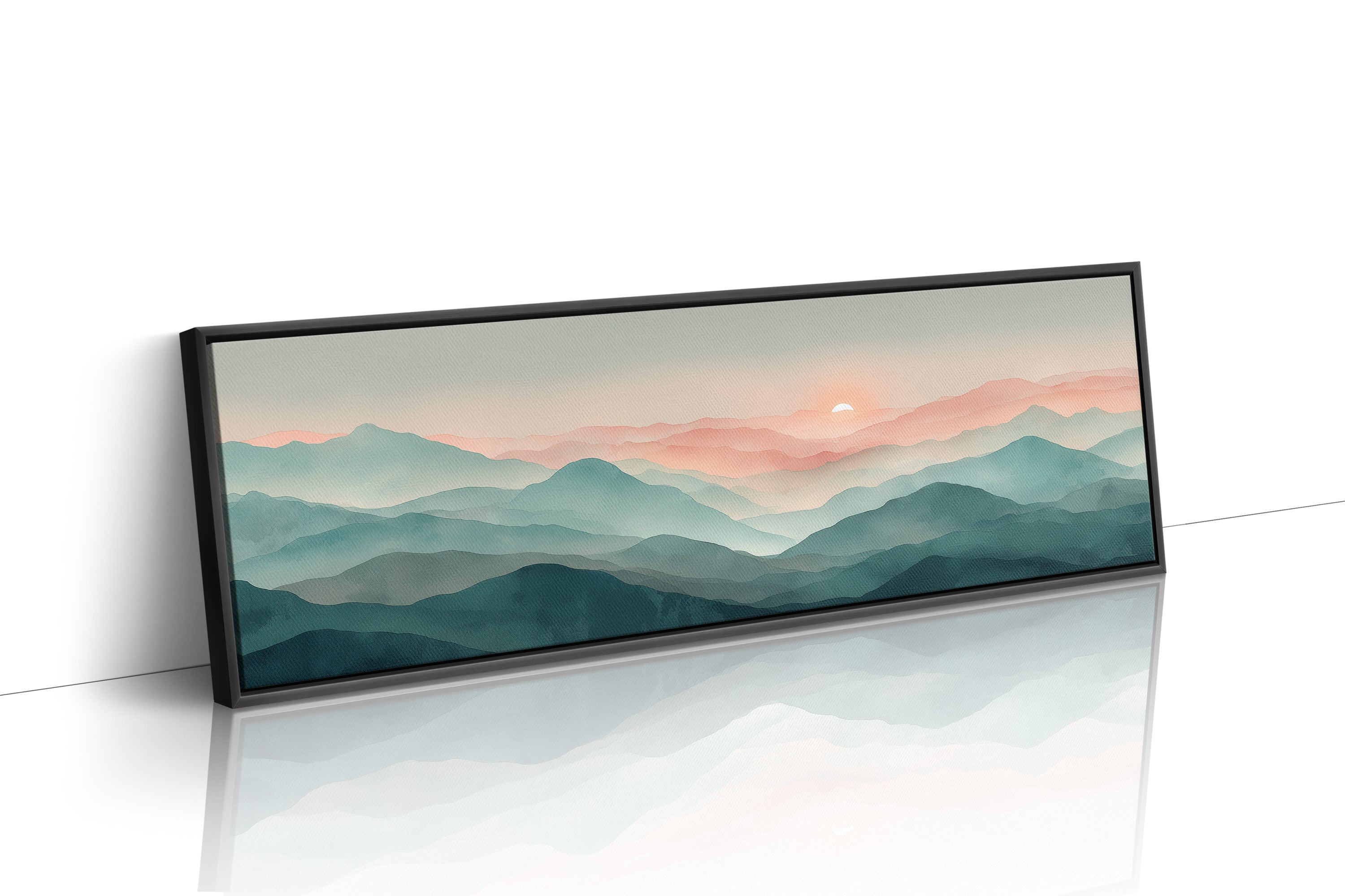 Pastel Ridges Beneath a Rising Sun