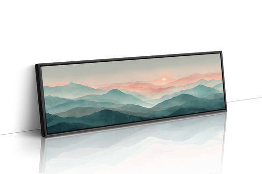 Pastel Ridges Beneath a Rising Sun