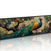 Peacock Among Painted Leaves