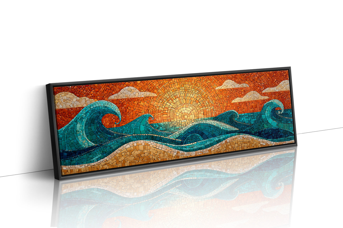 Sunrise Waves in Mosaic Light