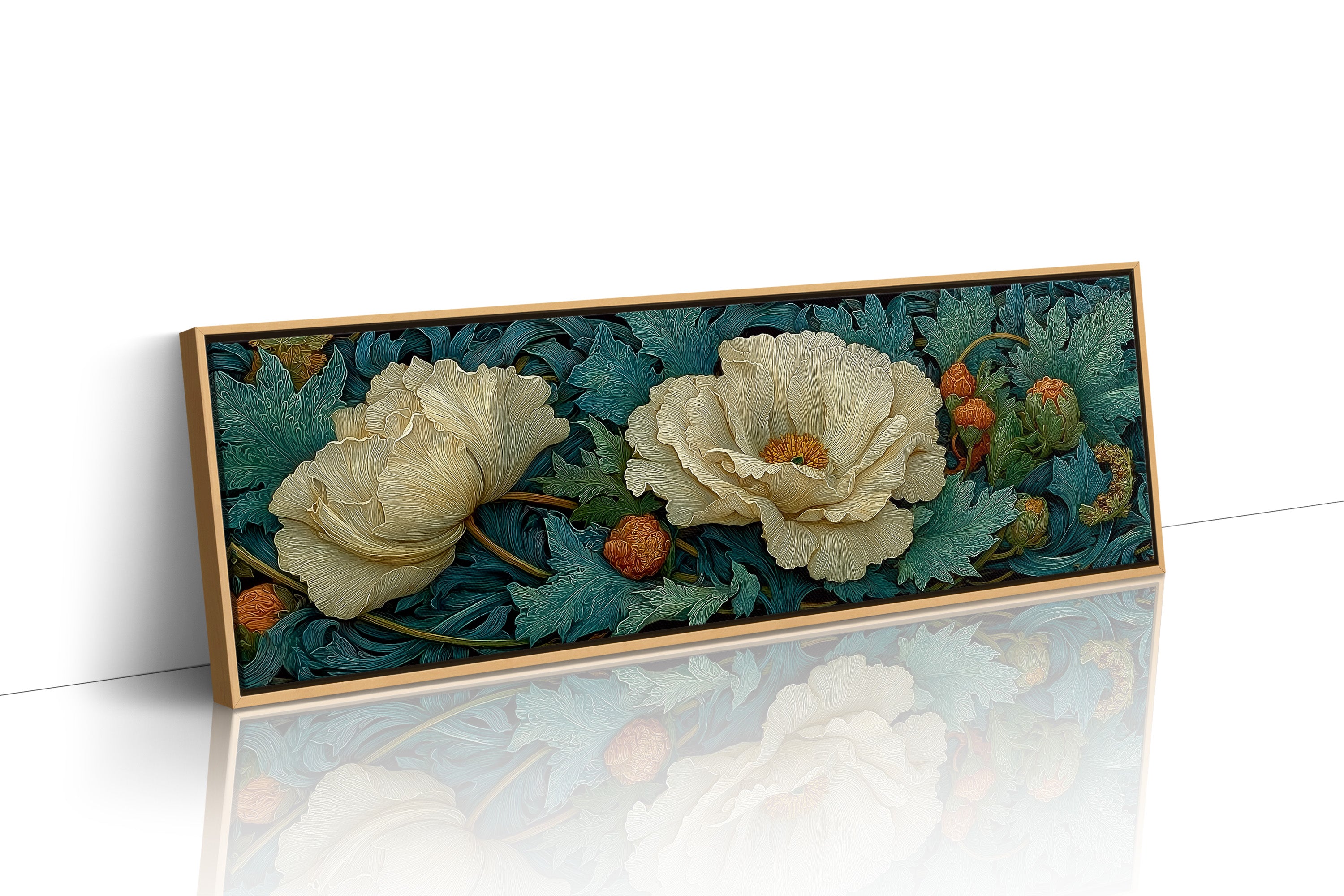 Ivory Petals in Verdant Drift