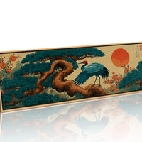 Cranes Beneath the Red Sun