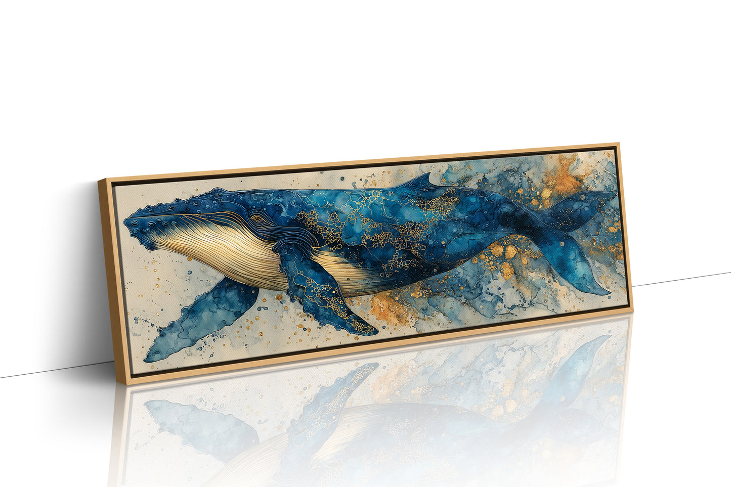 Midnight Whale In Golden Tides