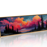 Crimson Skies Over Silent Pines