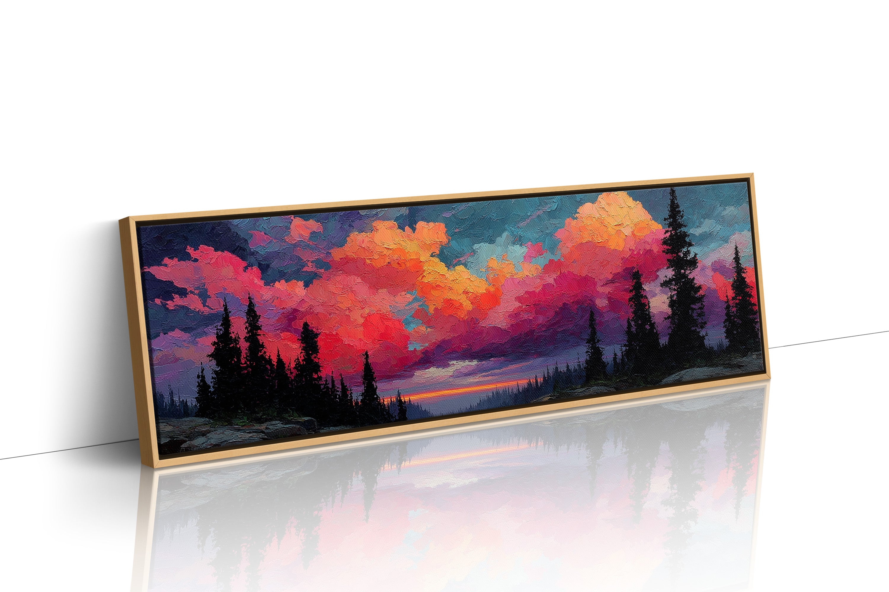 Crimson Skies Over Silent Pines