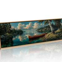 Canoe Resting On Still Waters