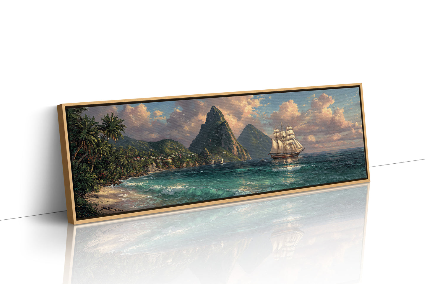 Sails Beneath Emerald Peaks
