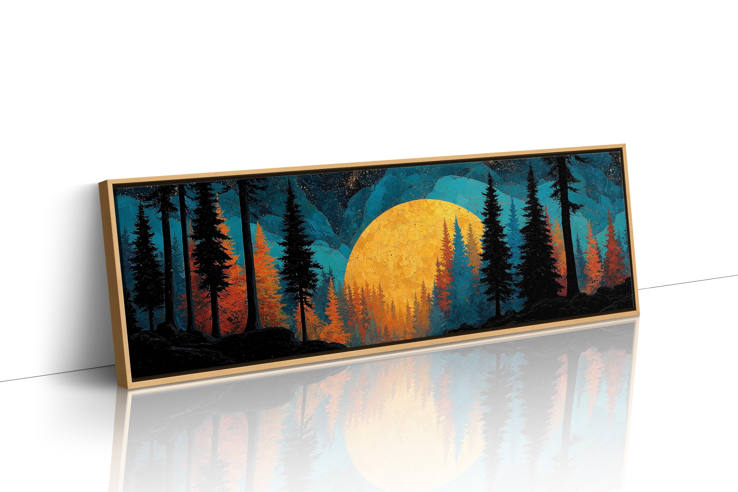 Golden Moon Over Timberline
