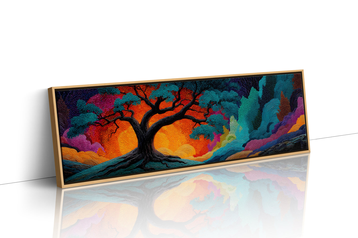 Ember Sky Beneath the Ancient Oak