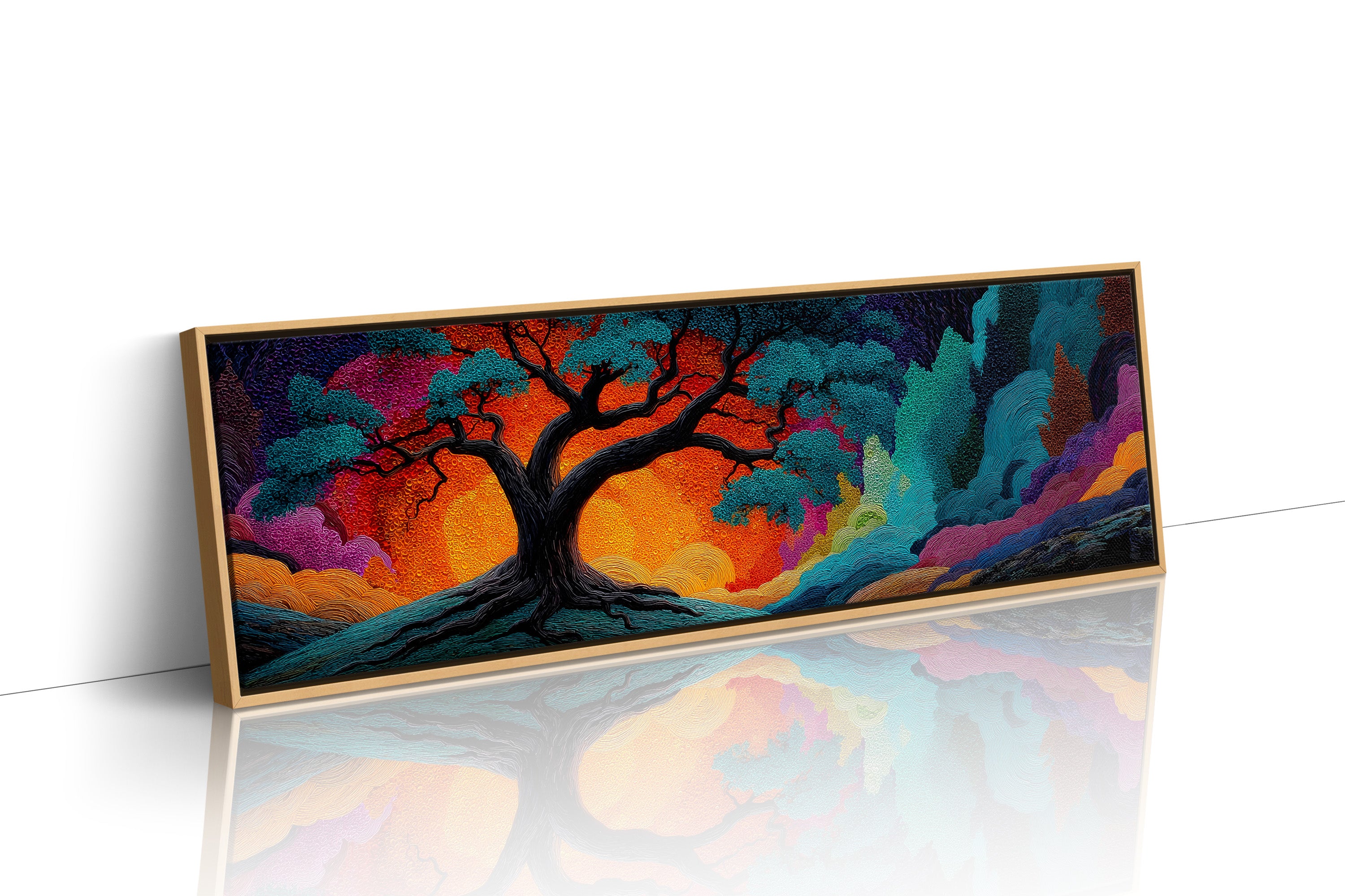 Ember Sky Beneath the Ancient Oak