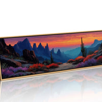 Desert Glow Beyond the Cliffs