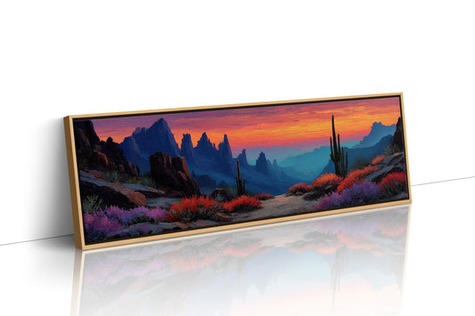 Desert Glow Beyond the Cliffs