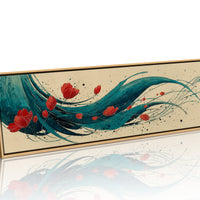 Petals Adrift on Teal Currents