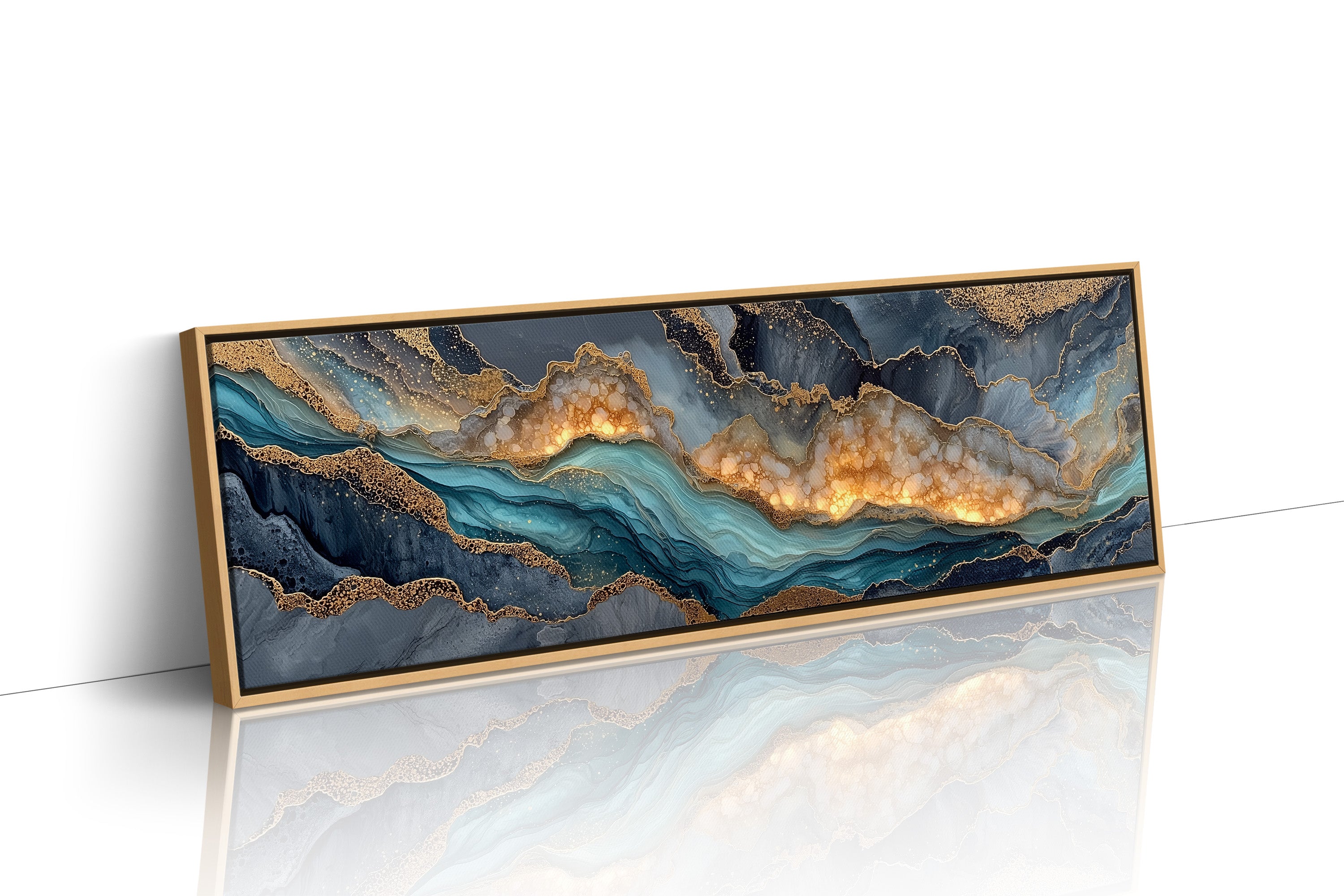 Gilded Tides in Stone