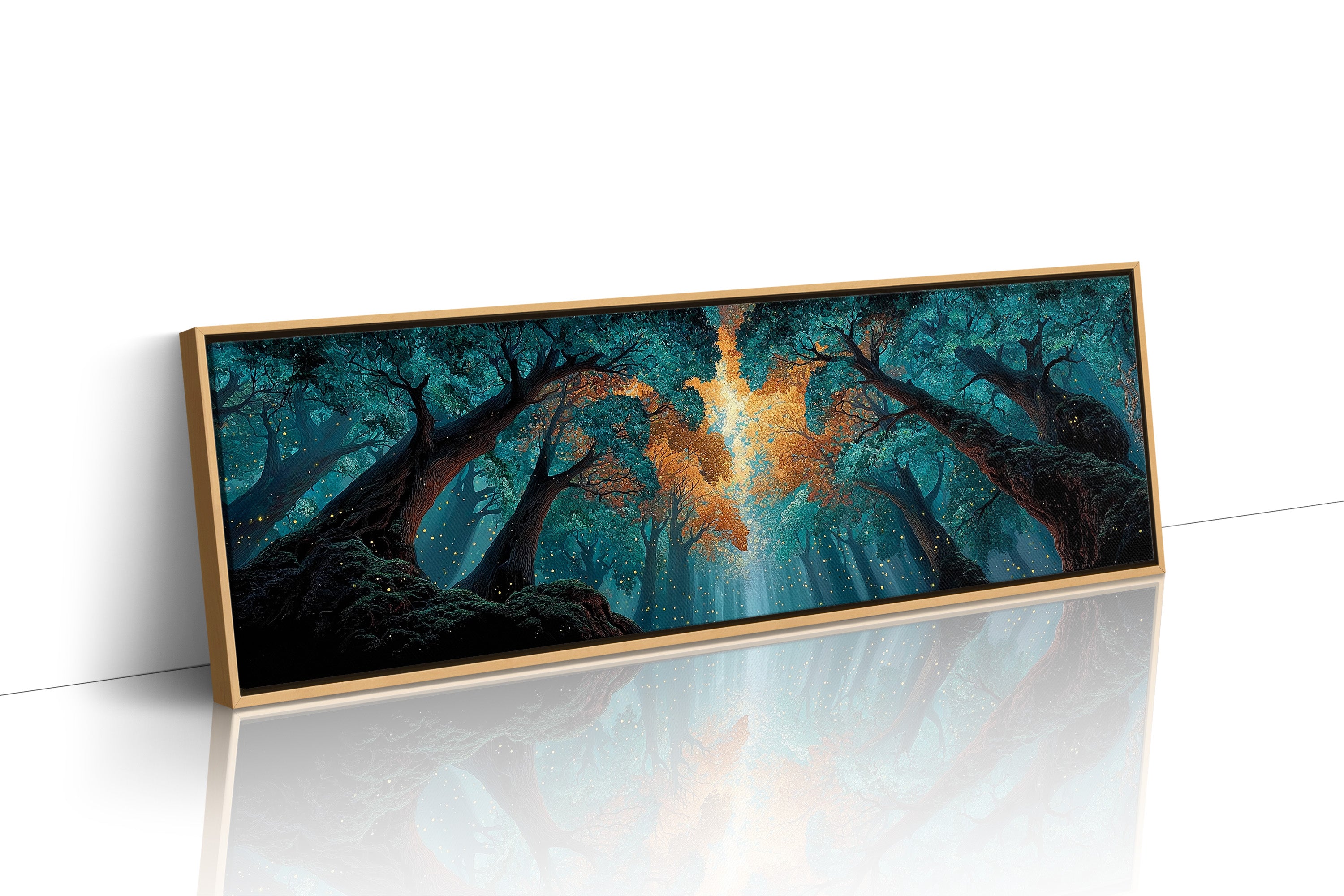 Golden Light Through the Enchanted Forest