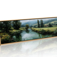 Quiet River Through Green Fields
