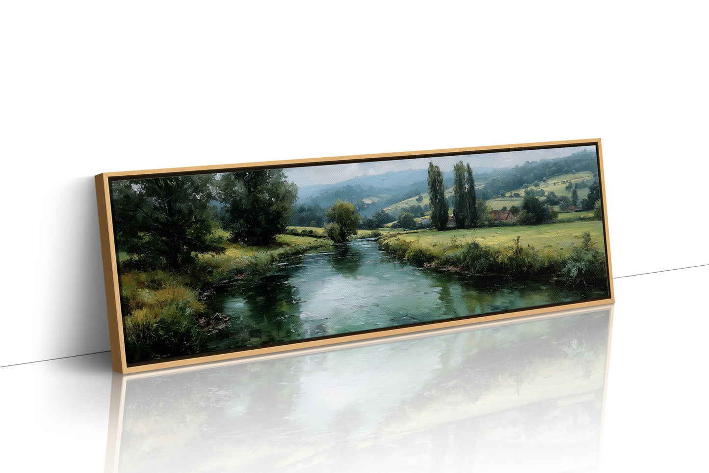 Quiet River Through Green Fields