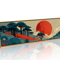 Crimson Sun Over Indigo Pines