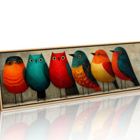 A Colorful Gathering on the Wire