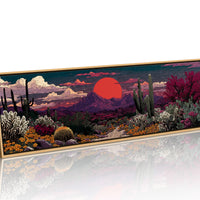 Desert Path Beneath the Crimson Sun