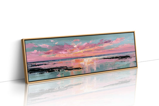 Blush Horizon Coastal Sunset