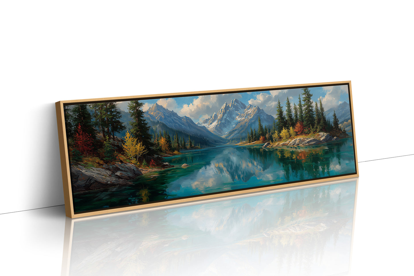 Alpine Lake Beneath Autumn Peaks