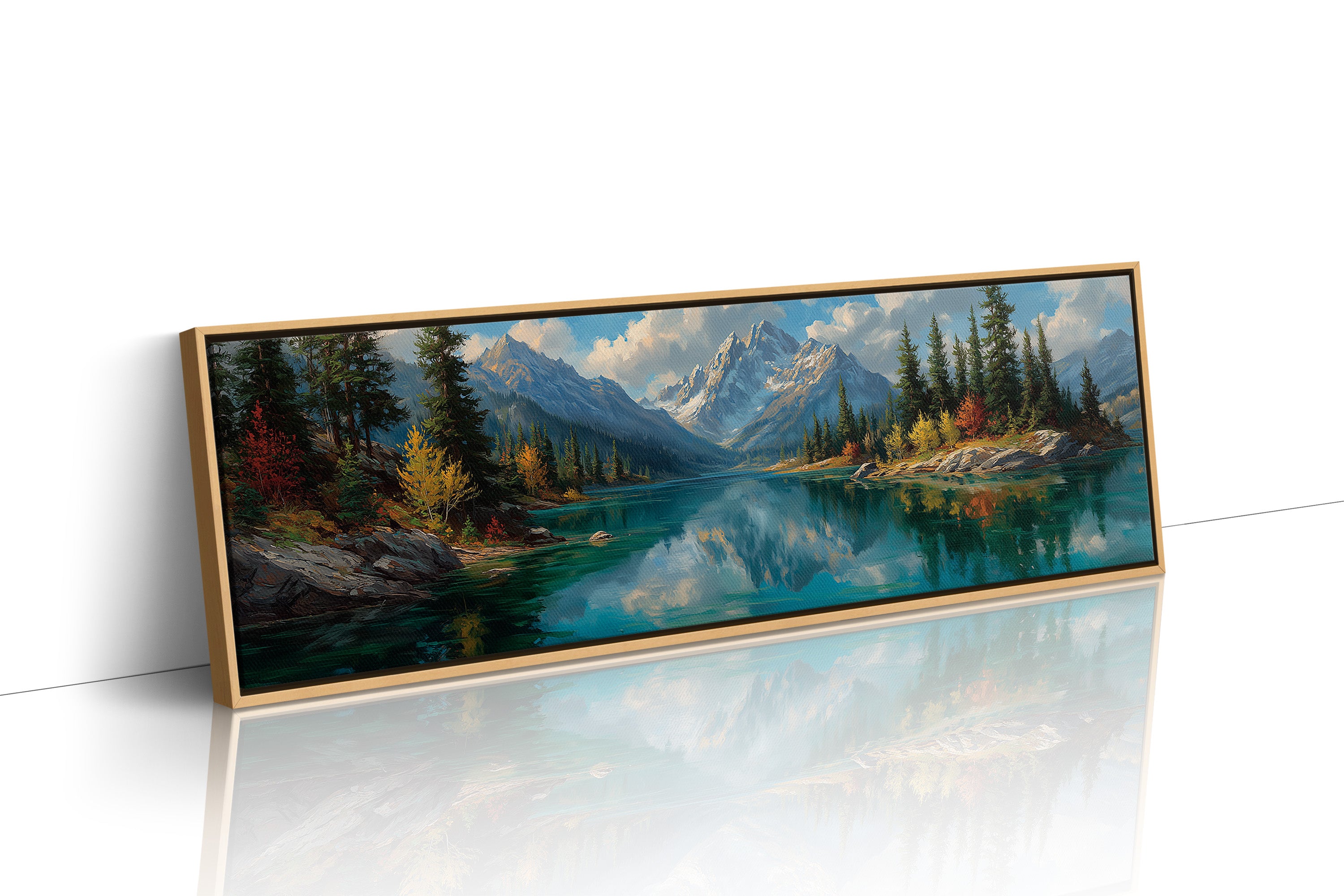 Alpine Lake Beneath Autumn Peaks