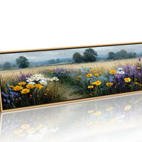 Wildflower Path Through Golden Fields