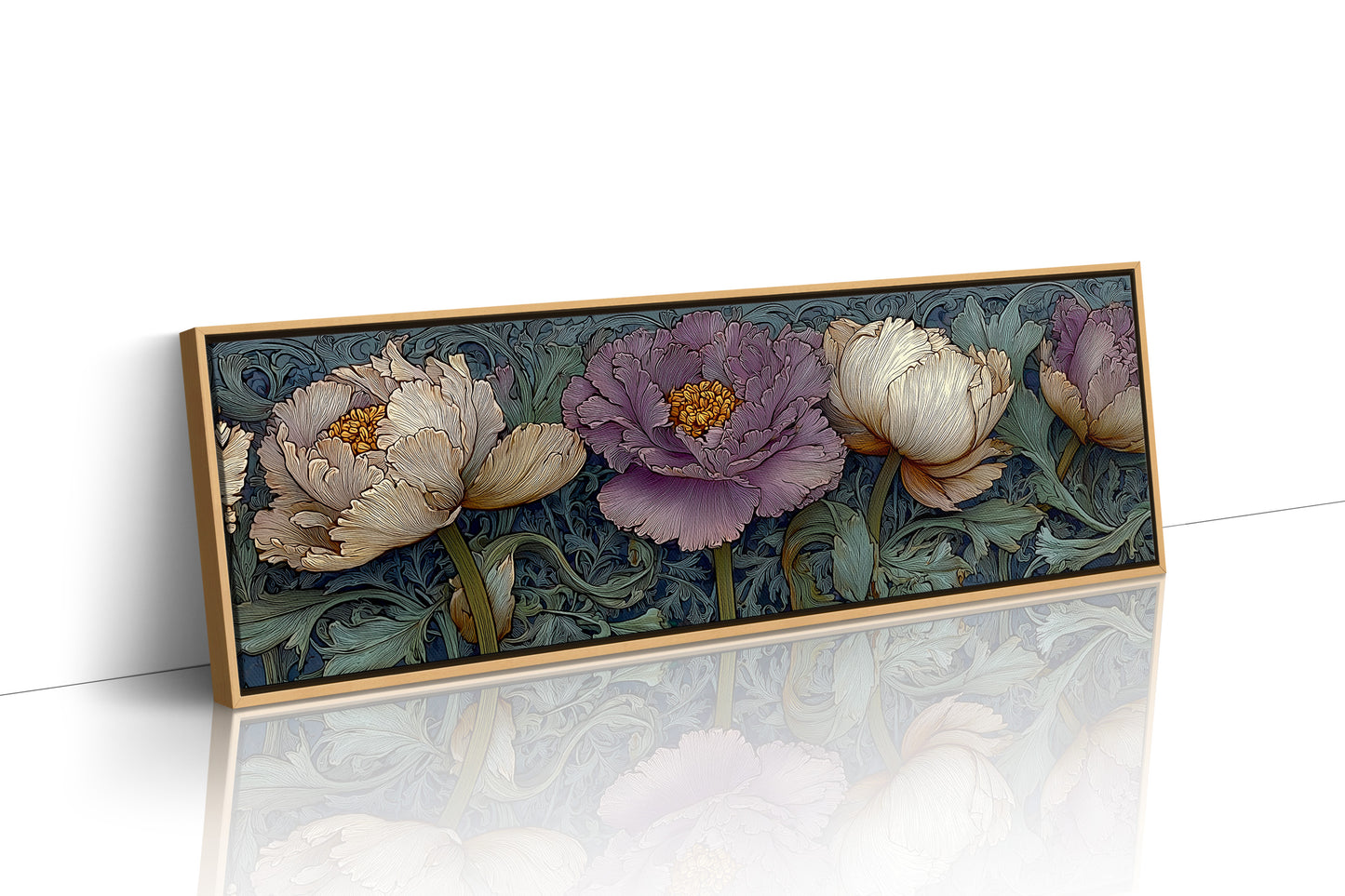 Victorian Peonies In Midnight Garden