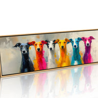 Colorful Greyhounds In Modern Pop Style