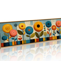 Mid Century Floral Garden in Retro Colors