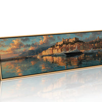 Golden Harbor at Mediterranean Sunset