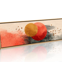 Modern Abstract Red and Gold Circles