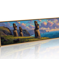 Easter Island Moai Coastal Sunset