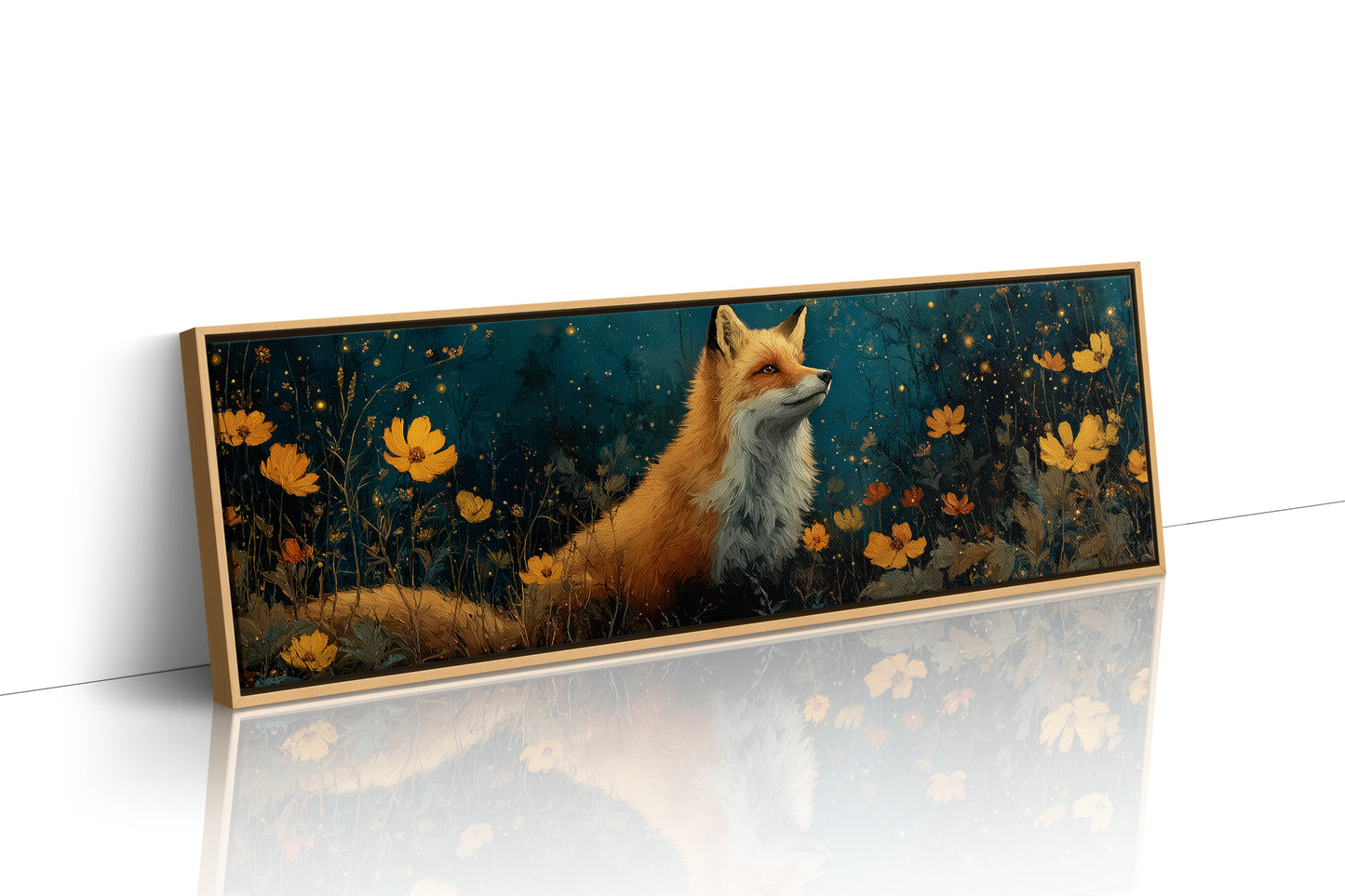 Enchanted Forest Fox and Wildflowers