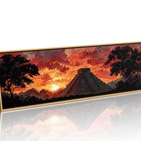 Sunset Over the Ancient Pyramid