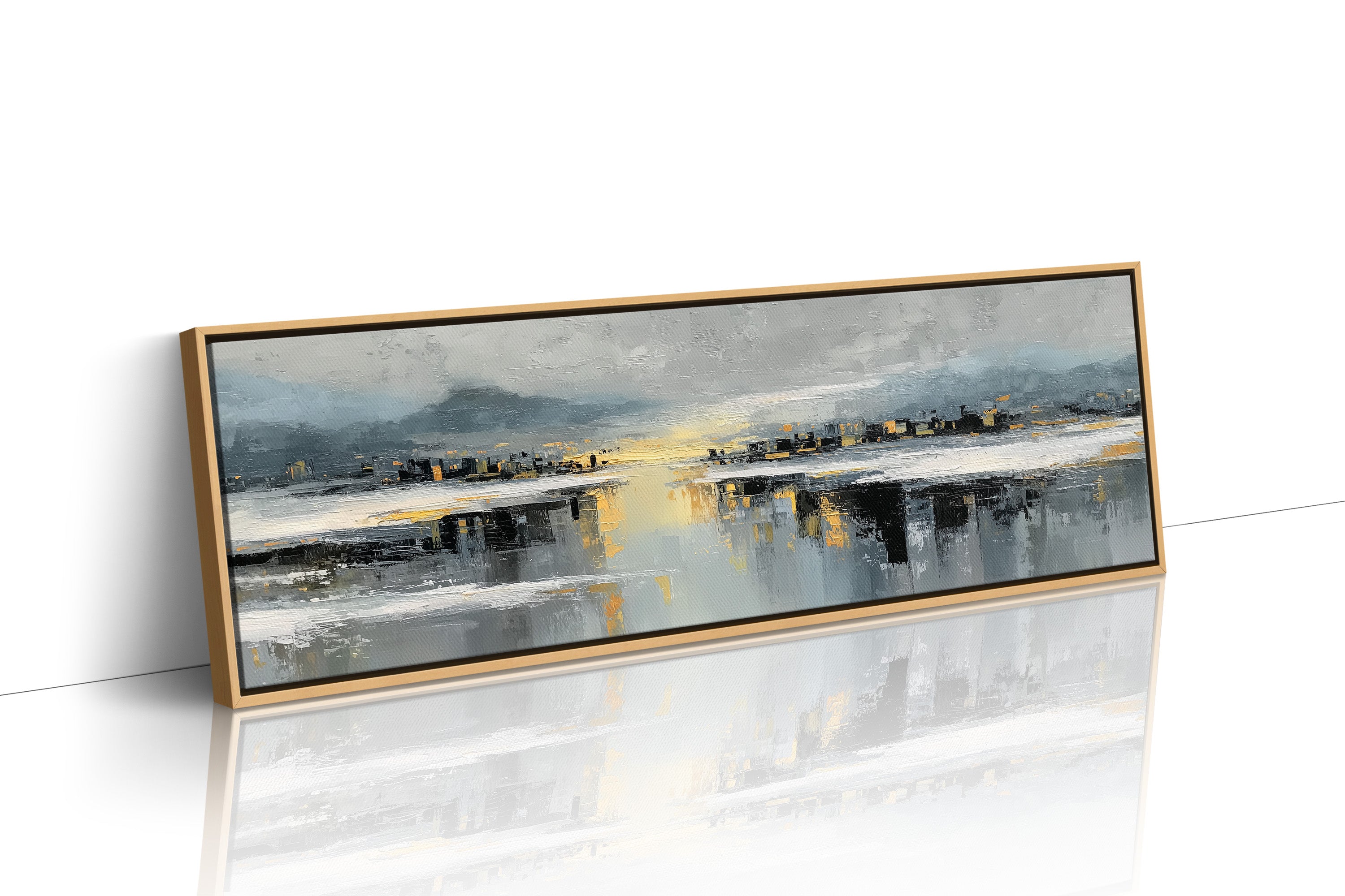 Golden Reflection Over Quiet City