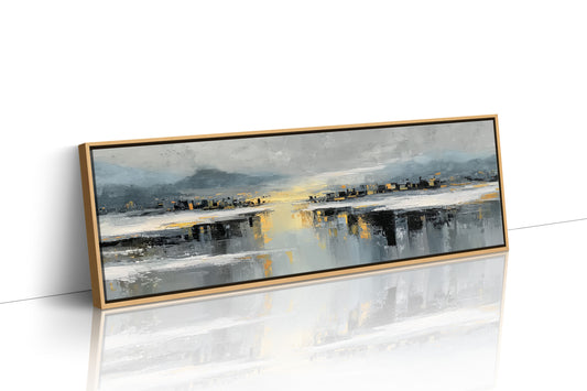 Golden Reflection Over Quiet City
